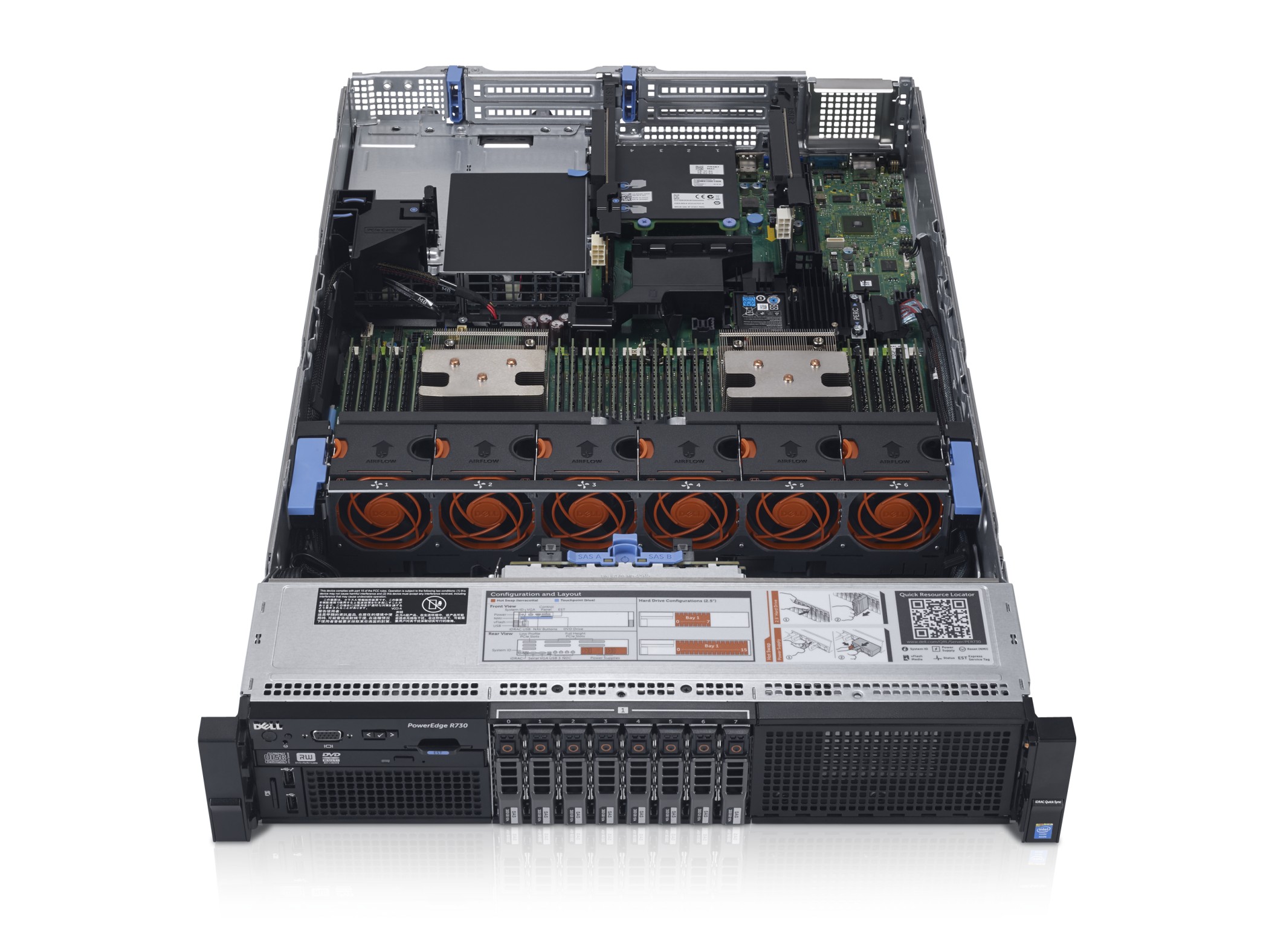 SERVER DELL POWEREDGE R730 E5-2630V3 (8 cores, 16 threads, 2.40GHz, Turbo 3.2GHz, 20M Cache)